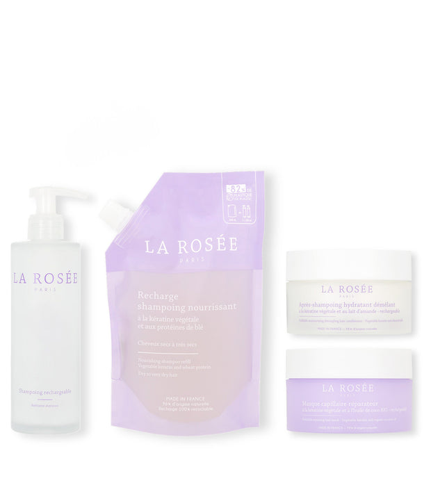 Routine capillaire cheveux secs